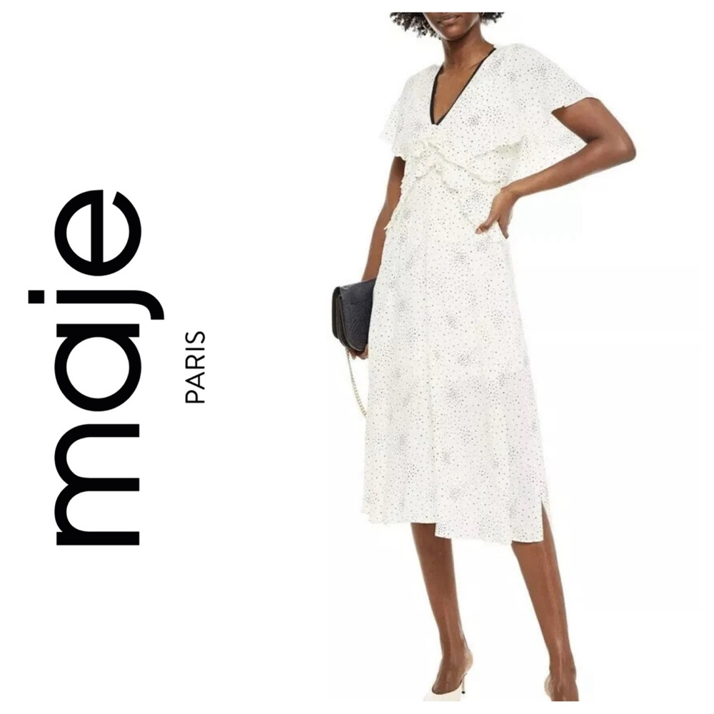 Maje Cream Star Dress
